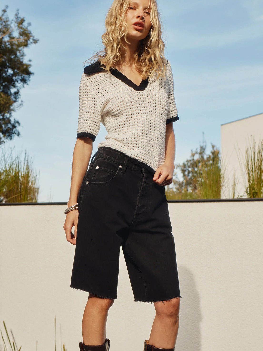 Rolla's - Charlotte Short Opium - Black Overdye