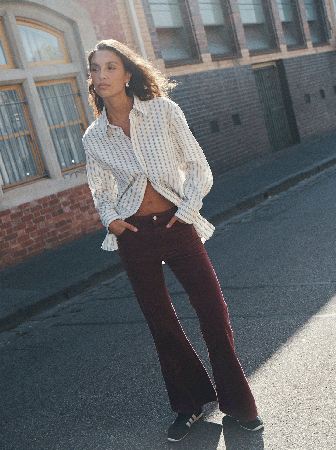 Rolla's - Eastcoast Flare Baby Cord - Oxblood