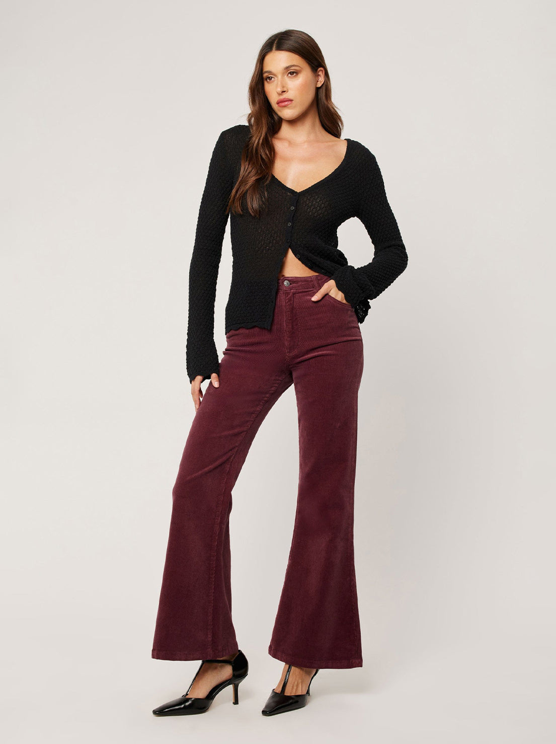 Rolla's - Eastcoast Flare Baby Cord - Oxblood