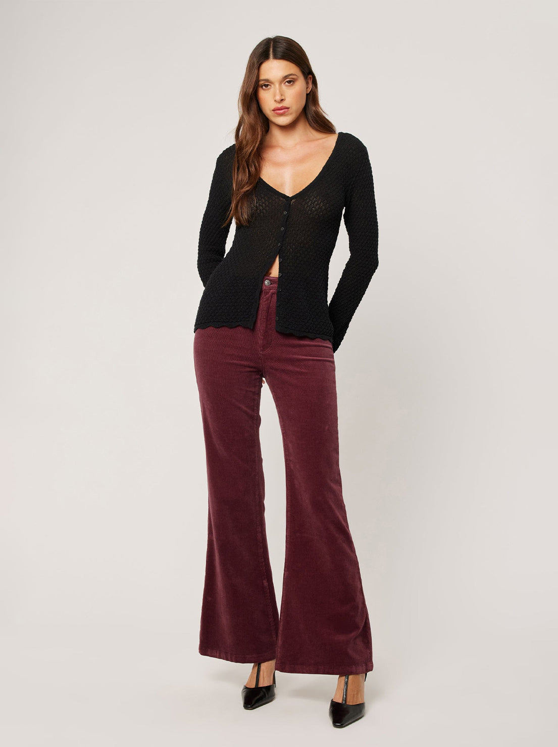 Rolla's - Eastcoast Flare Baby Cord - Oxblood