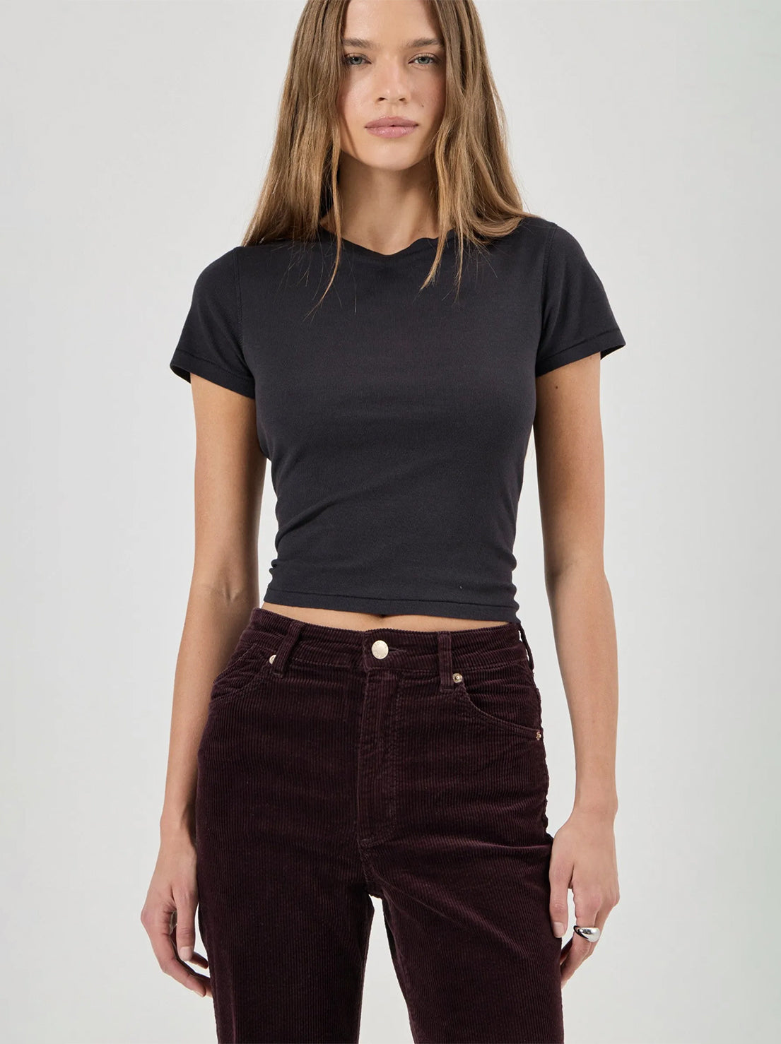 Rolla's - Eastcoast Flare Jean - Dark Cherry Cord
