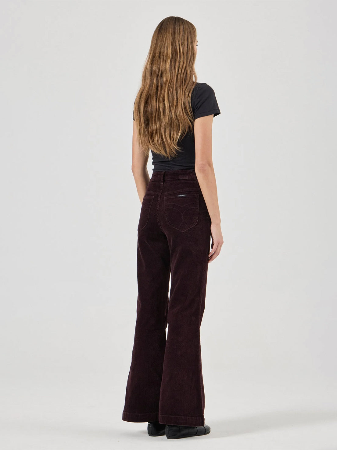 Rolla's - Eastcoast Flare Jean - Dark Cherry Cord