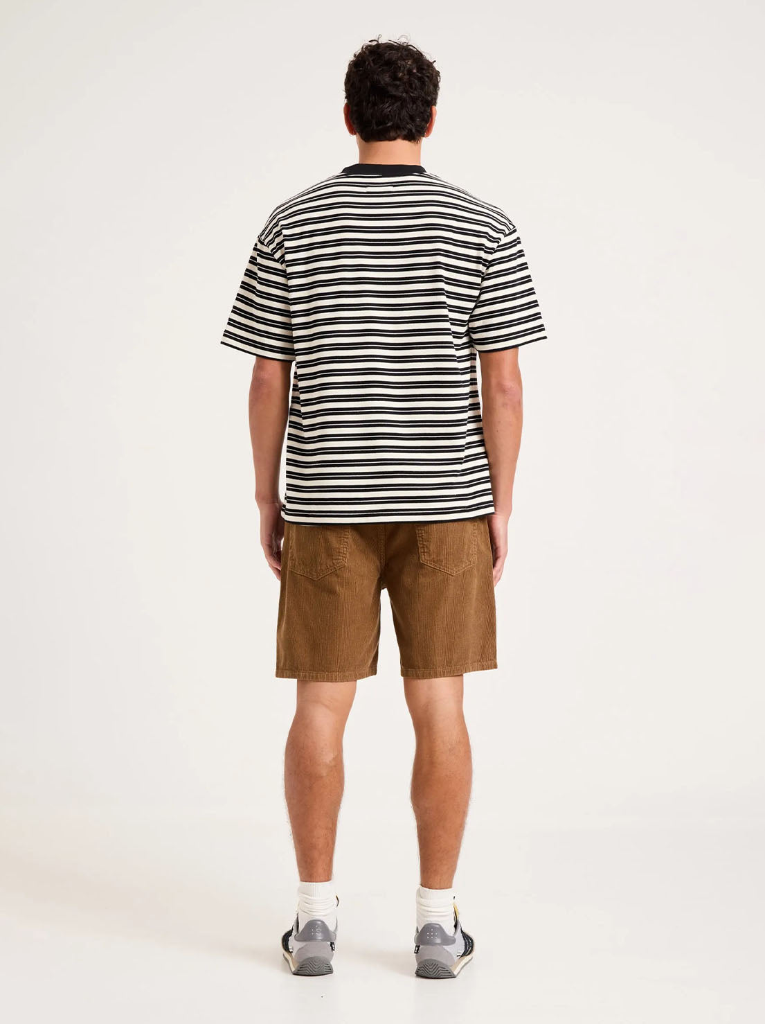 Rolla's - Emblem Stripe Tee - Black & White Stripe
