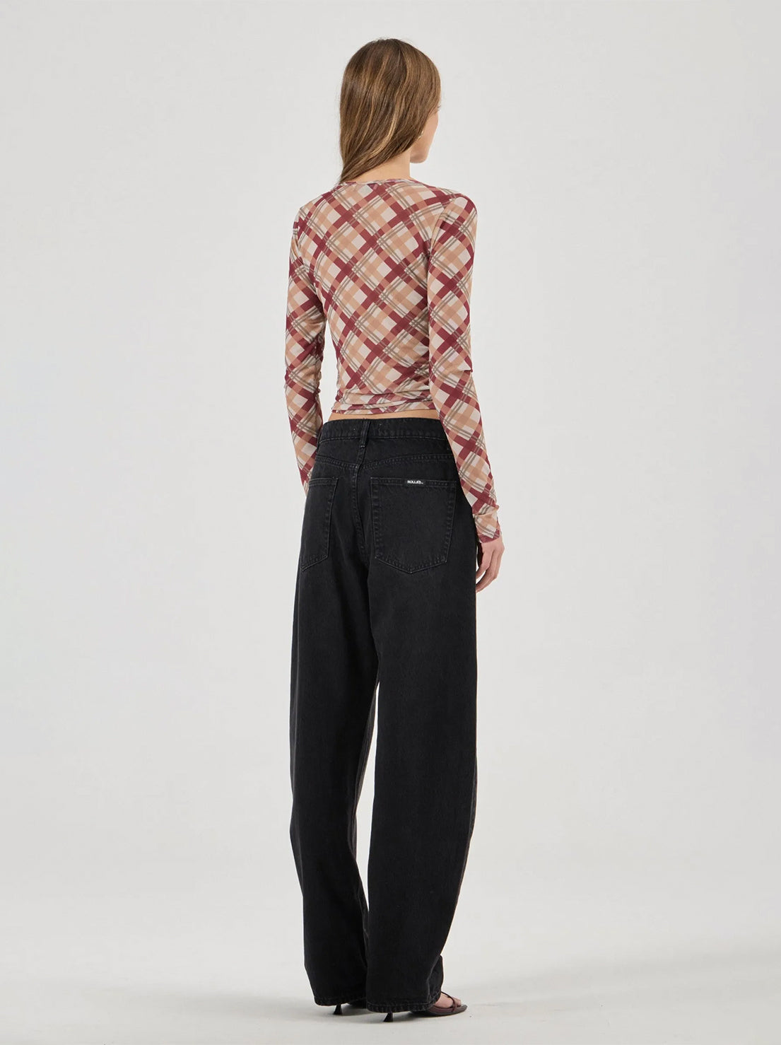 Rolla's - Field Lines Long Sleeve Top - Dark Cherry