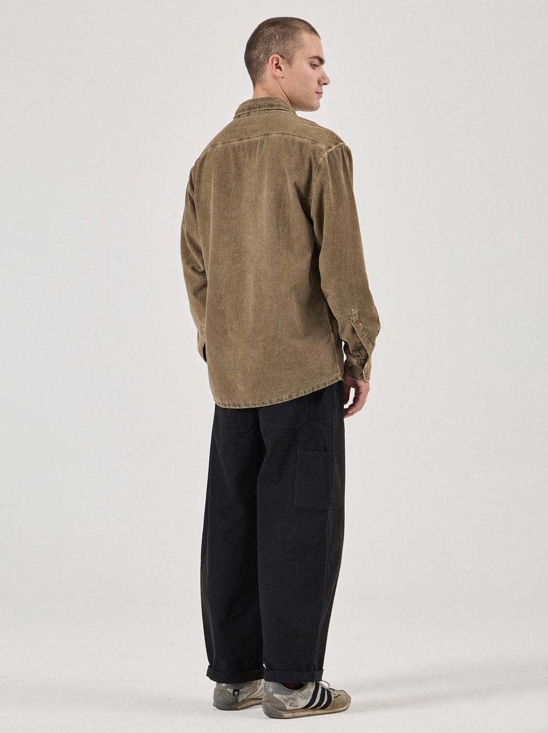 Rolla's - Grid Cord LS Shirt - Caramel