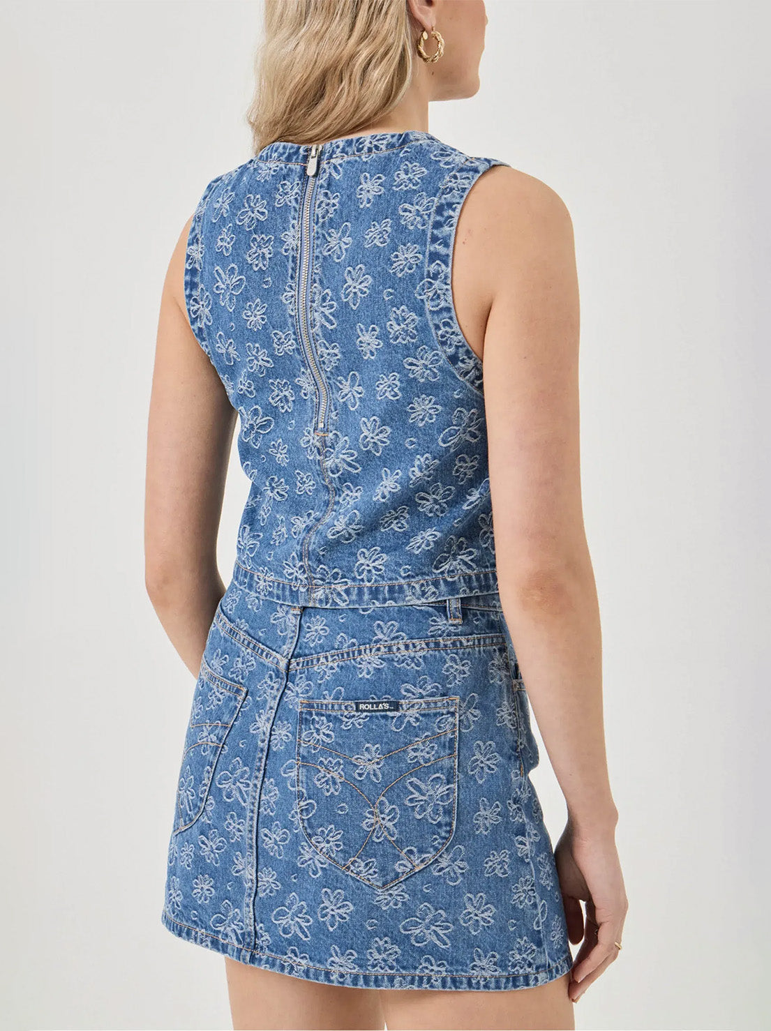 Rolla's - High Line Mini Skirt - Indigo Flowers