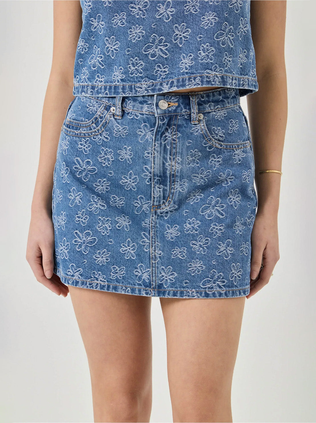 Rolla's - High Line Mini Skirt - Indigo Flowers