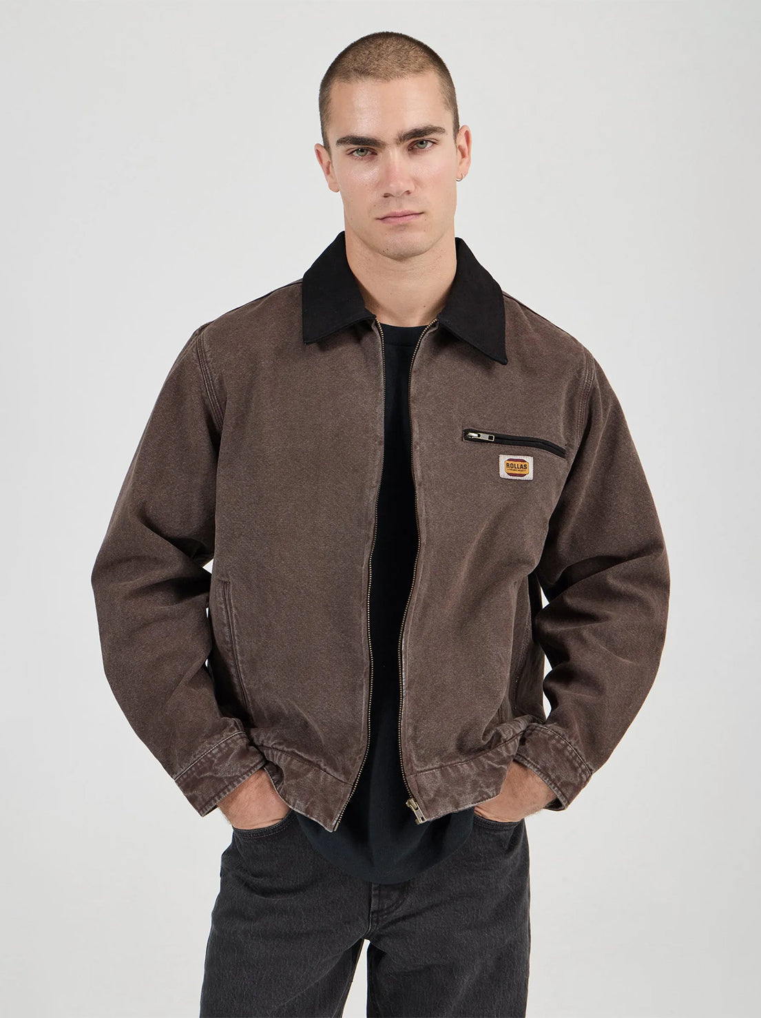 Rolla's - Nailhead Miner Jacket - Dark brown