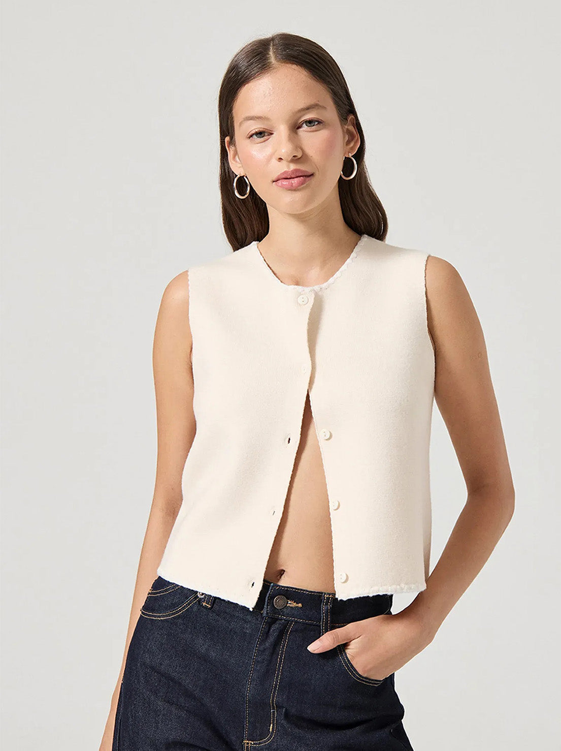 Rolla's - Pia Vest - Vintage White