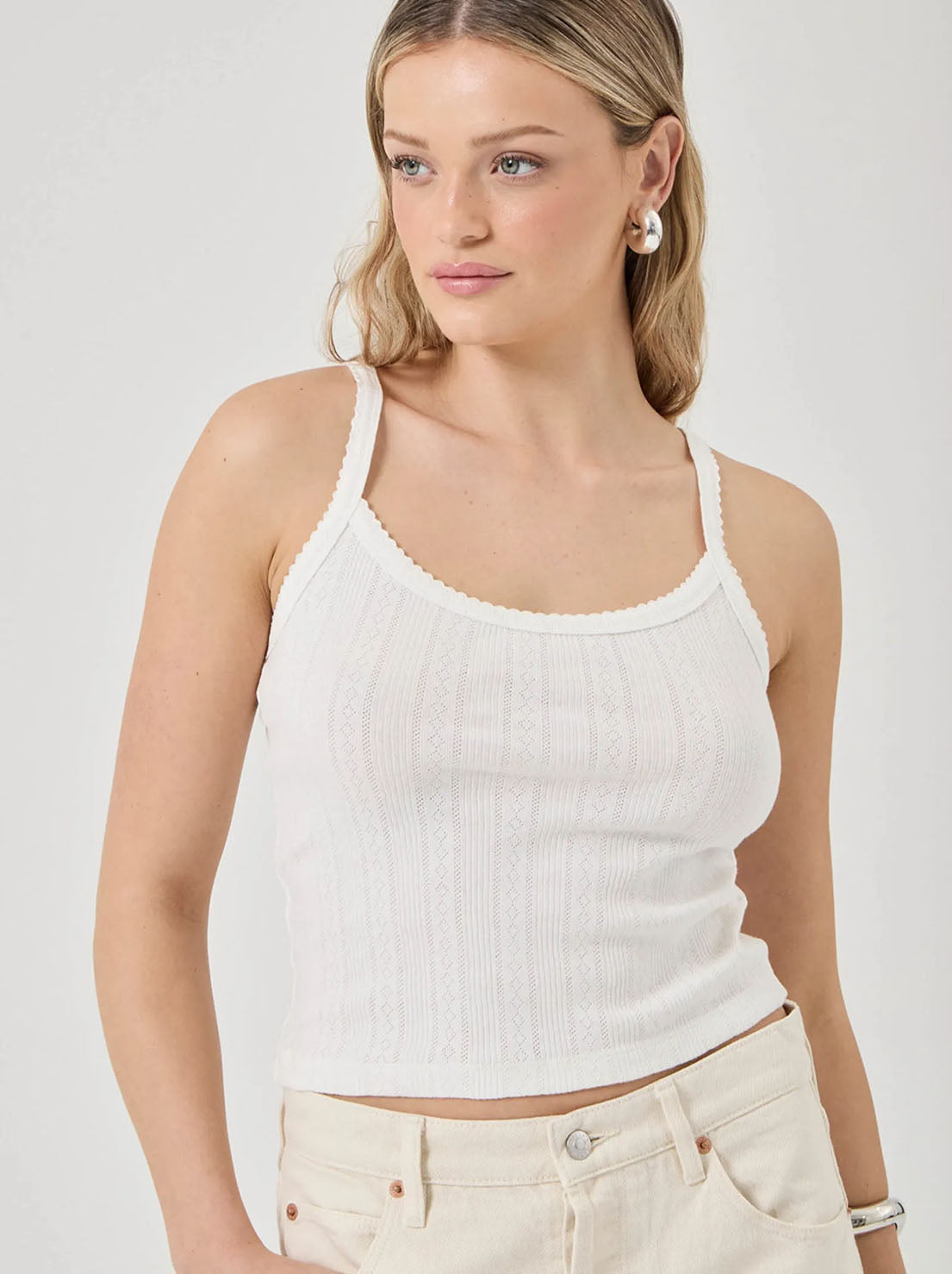 Rolla's - Pointelle Cami - White