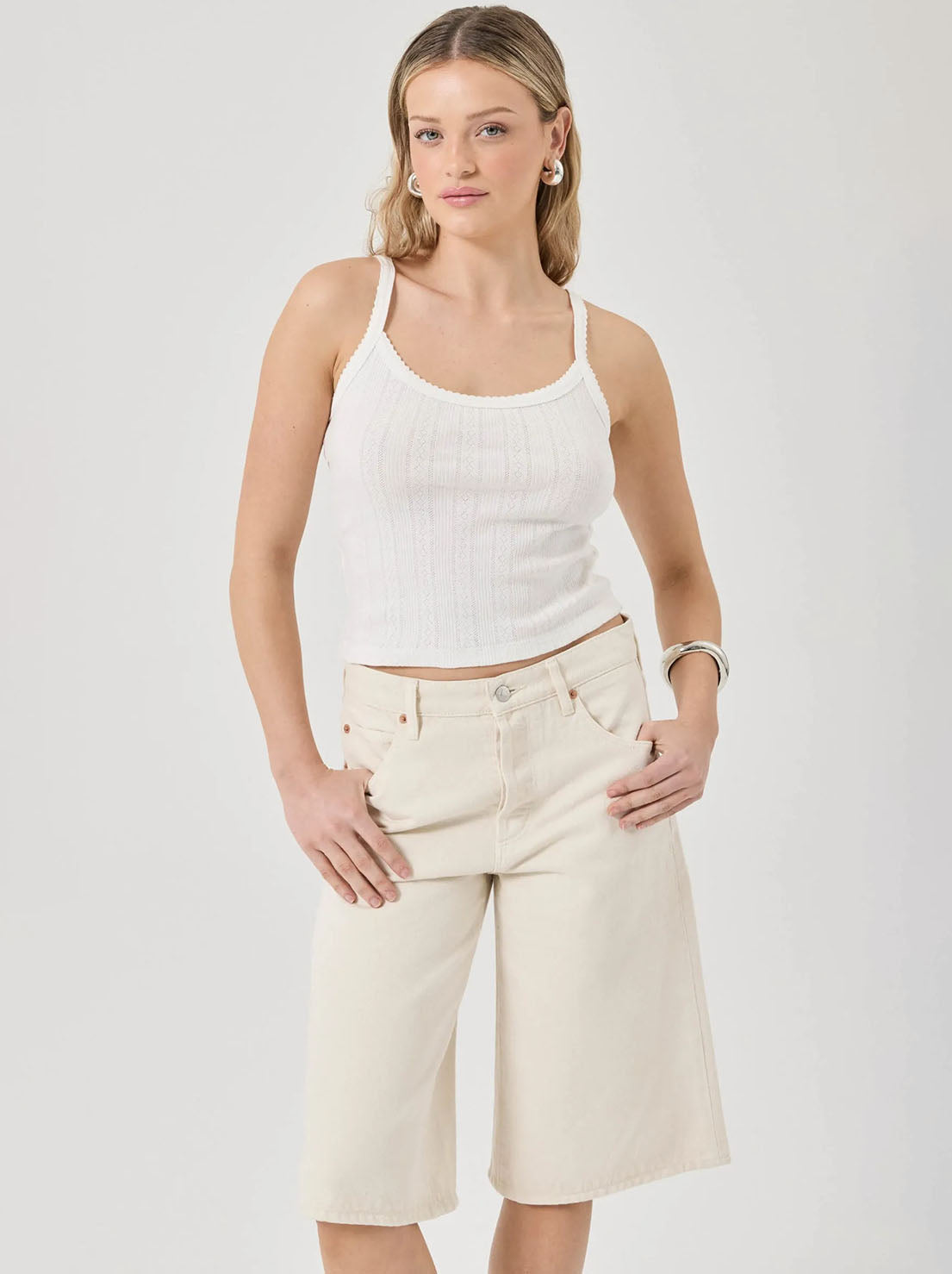 Rolla's - Pointelle Cami - White