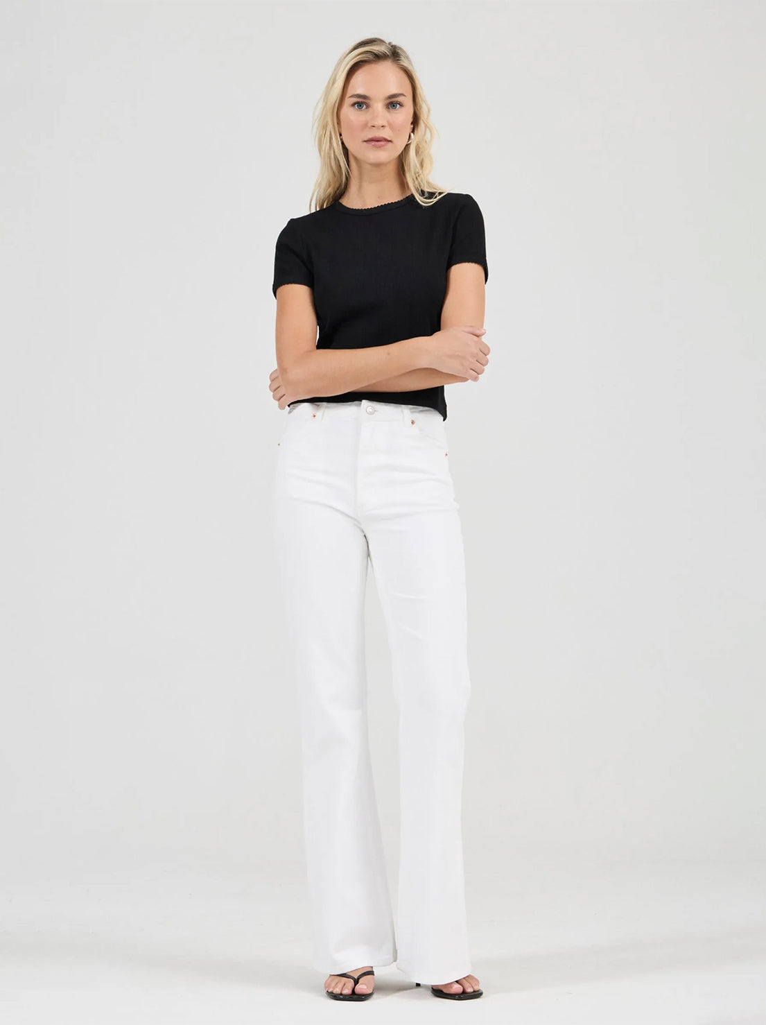 Rolla's - Pointelle Classic Tee - Black