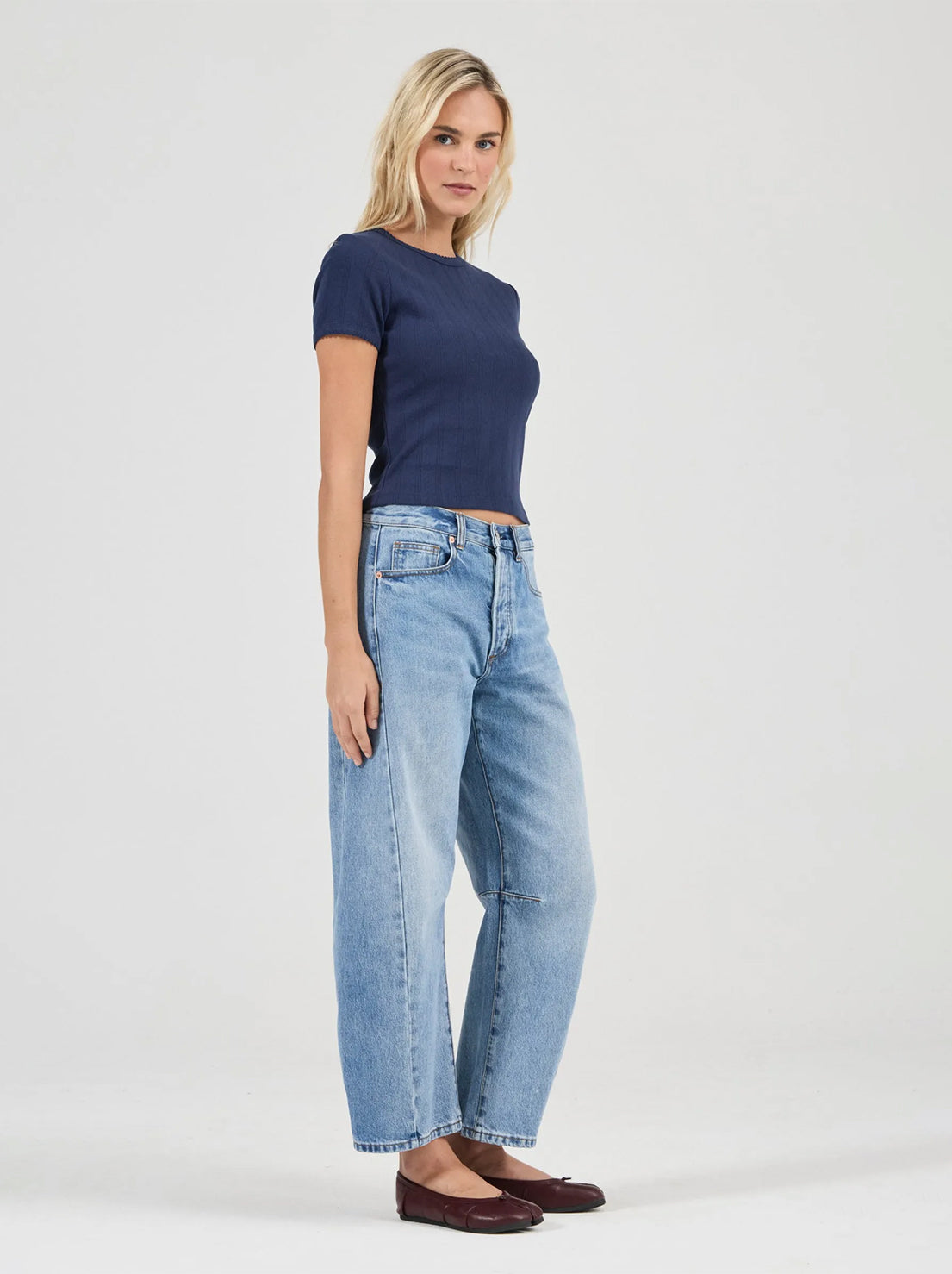 Rolla's - Pointelle Classic Tee - Navy
