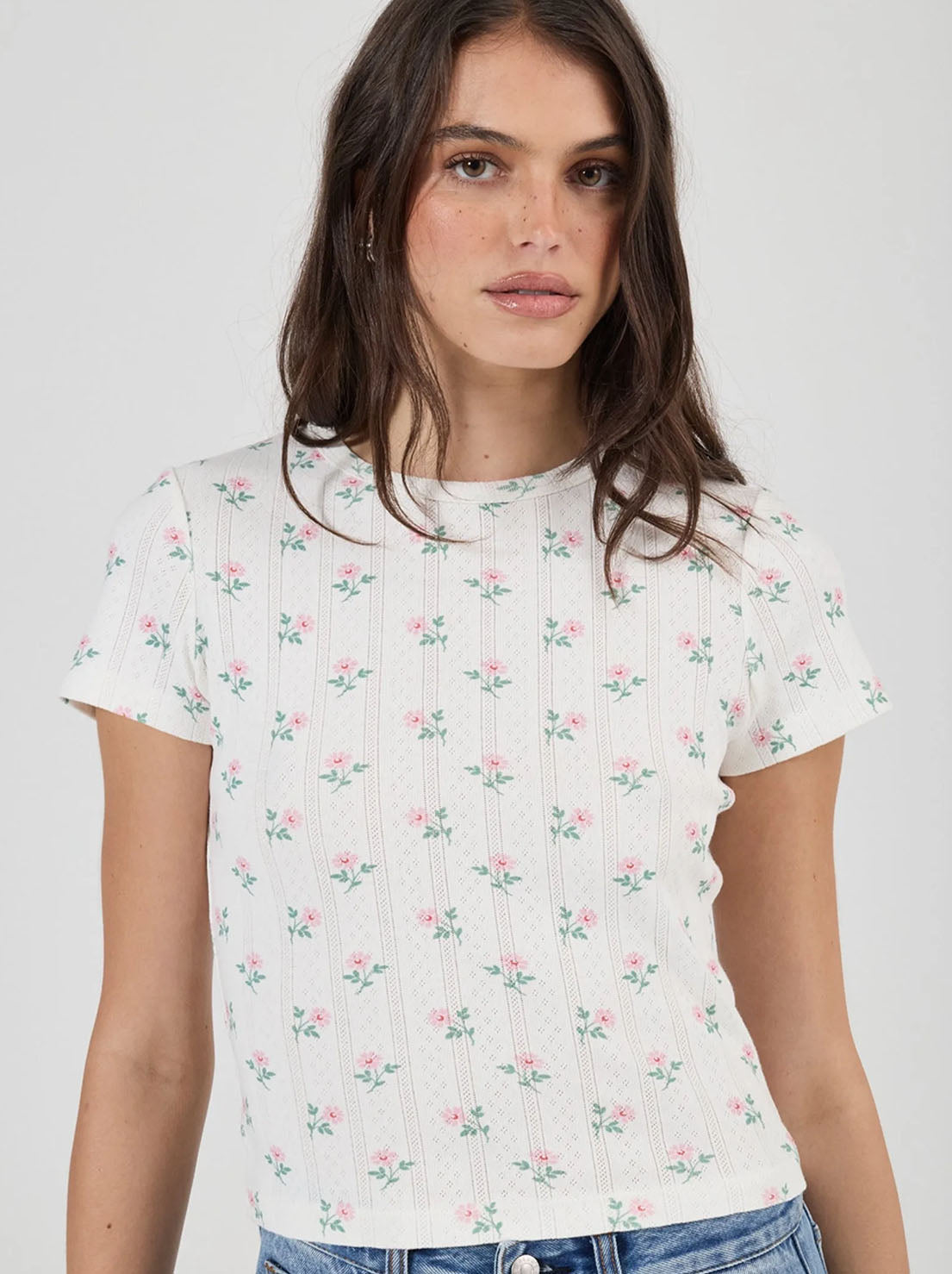 Rolla's - Pointelle Classic Tee - Posey
