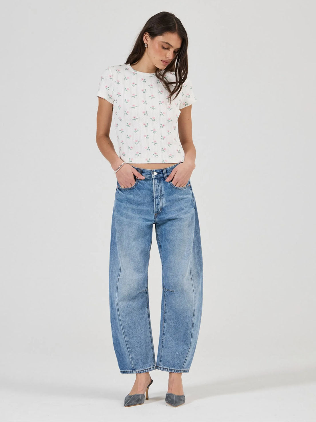 Rolla's - Pointelle Classic Tee - Posey