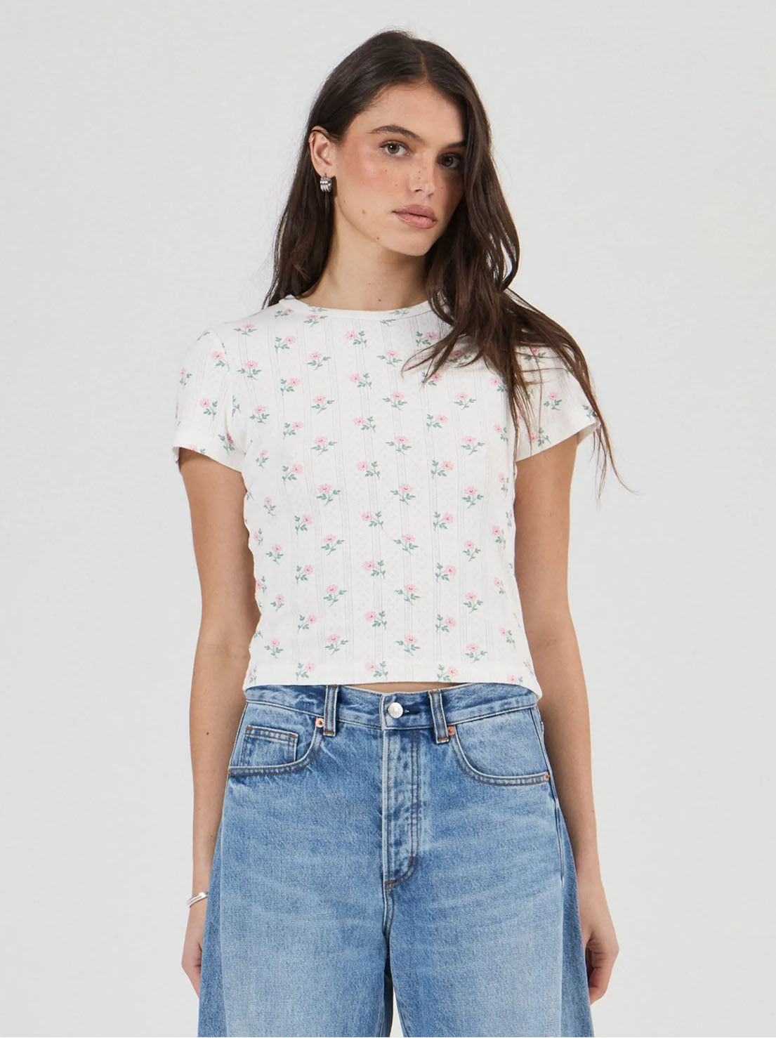 Rolla's - Pointelle Classic Tee - Posey