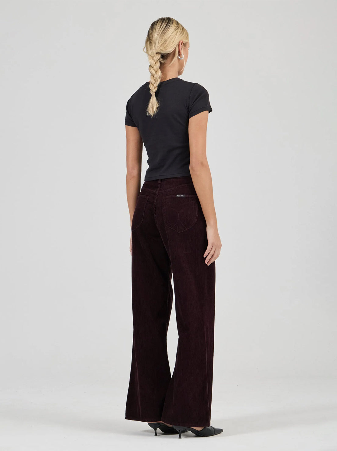 Rolla's - Relaxed Sailor Jean Long Cord - Dark Cherry