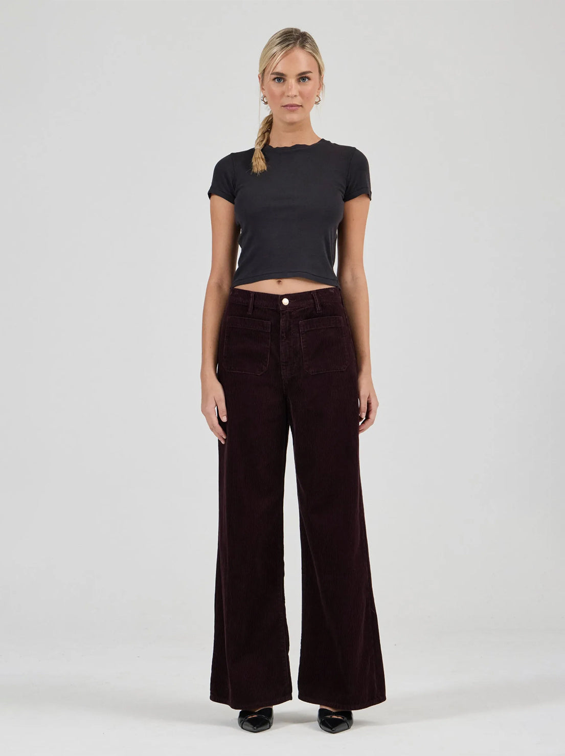 Rolla's - Relaxed Sailor Jean Long Cord - Dark Cherry
