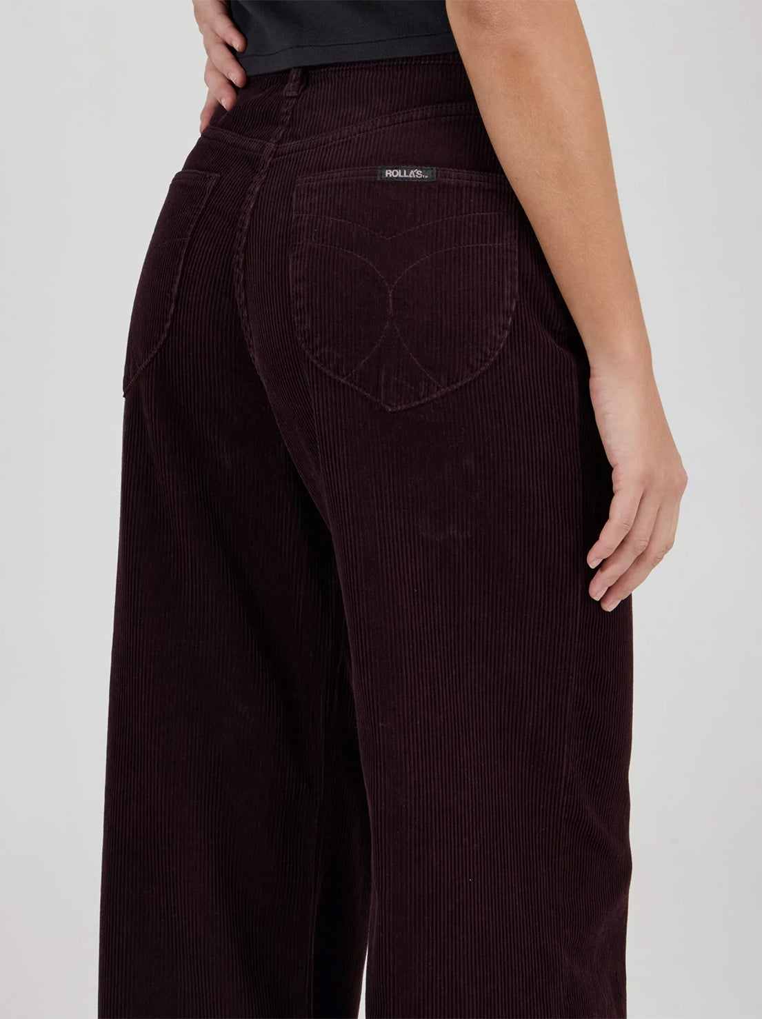 Rolla's - Relaxed Sailor Jean Long Cord - Dark Cherry