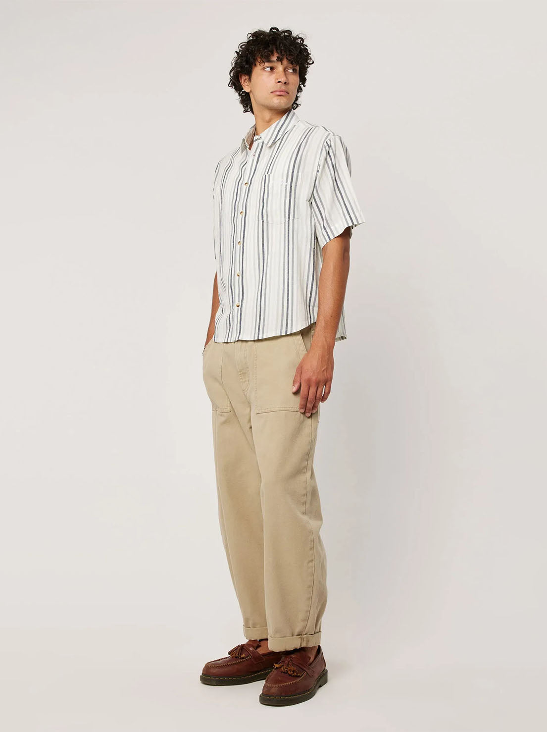 Rolla's - Tidal Waves Stripe Shirt - Titanium Stripe