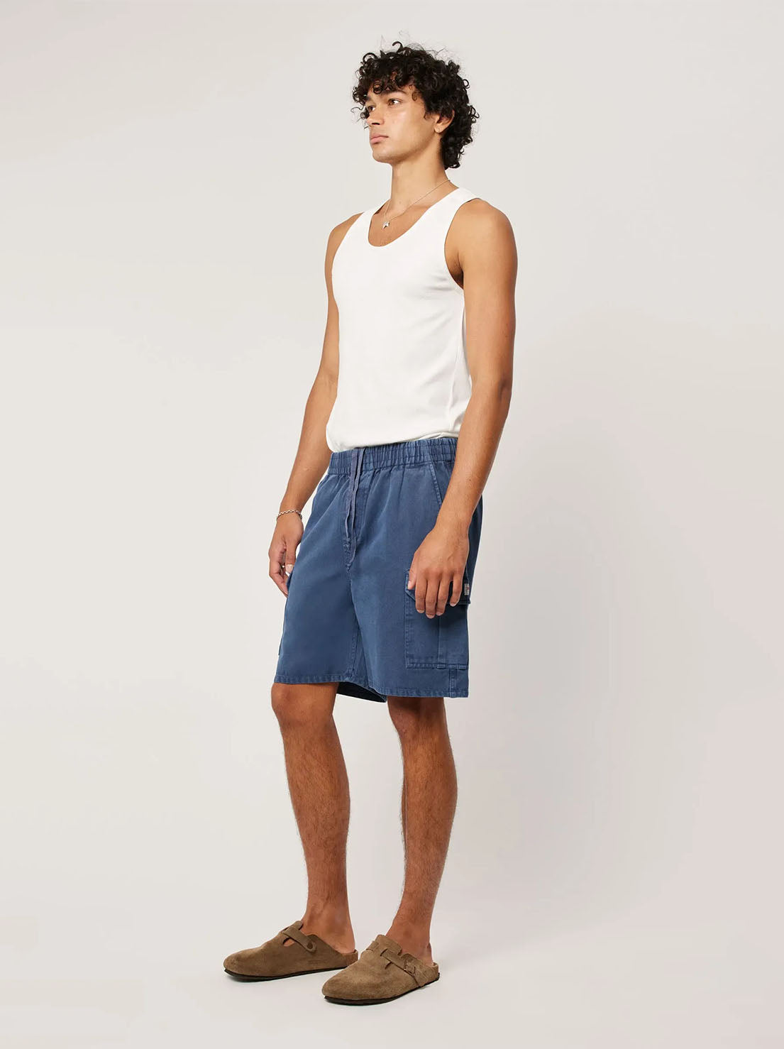 Rolla's - Tradie Cargo Short - Steel Blue