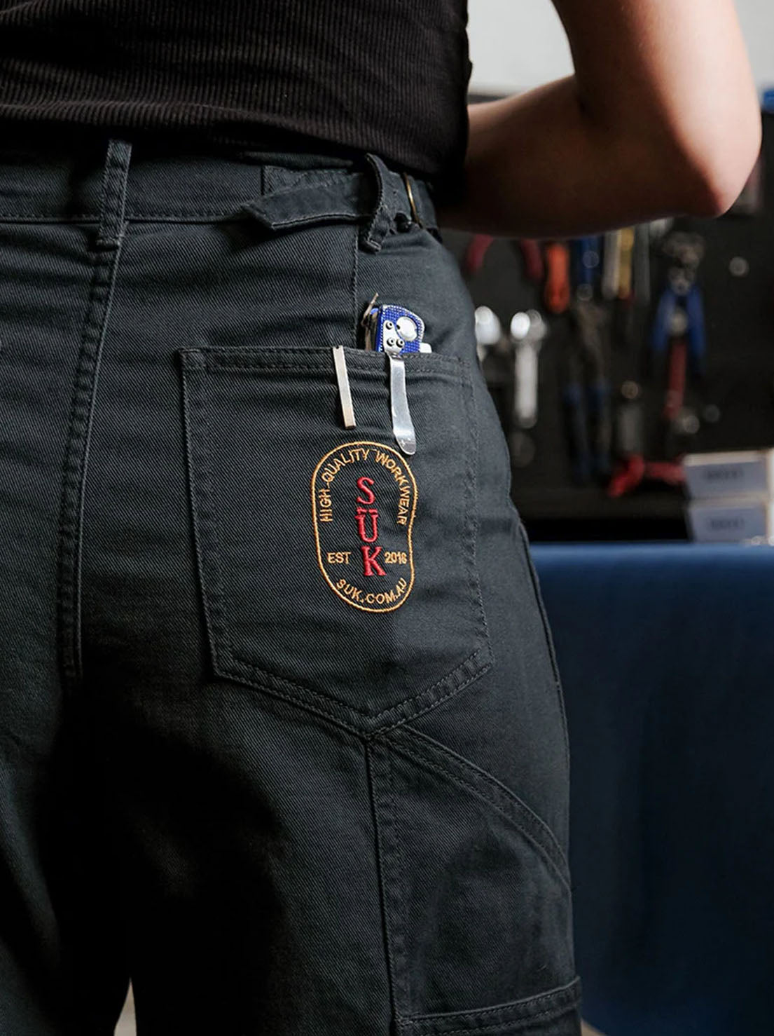 SUK Workwear - Construction Pants - Black