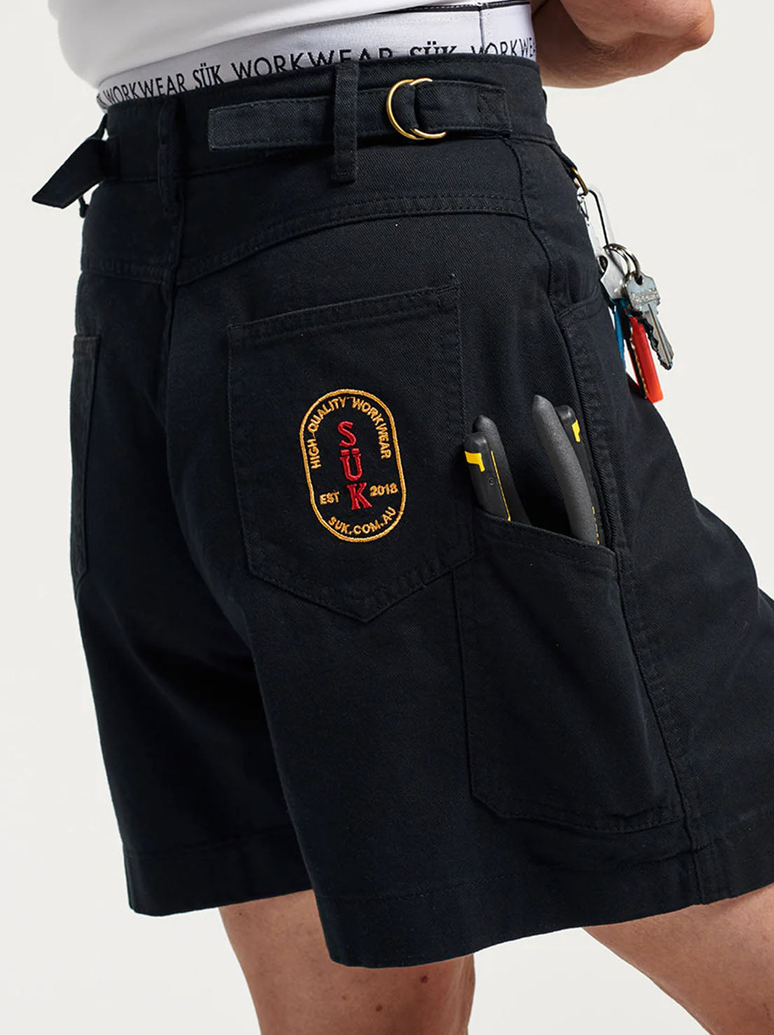 SUK Workwear - Utility Shorts - Black