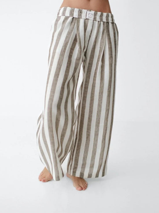 Seaside Tones - Millo Pant - Stripe Brown