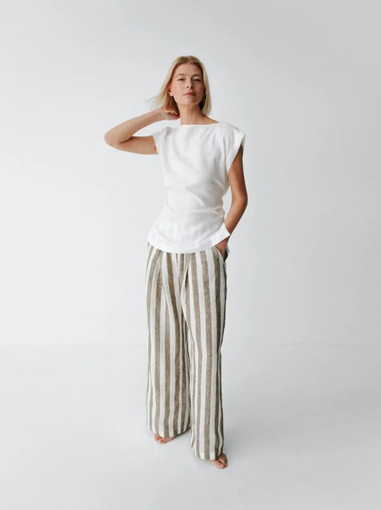 Seaside Tones - Millo Pant - Stripe Brown