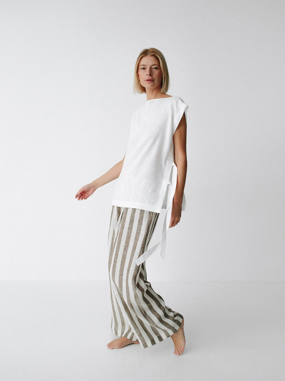 Seaside Tones - Millo Pant - Stripe Brown