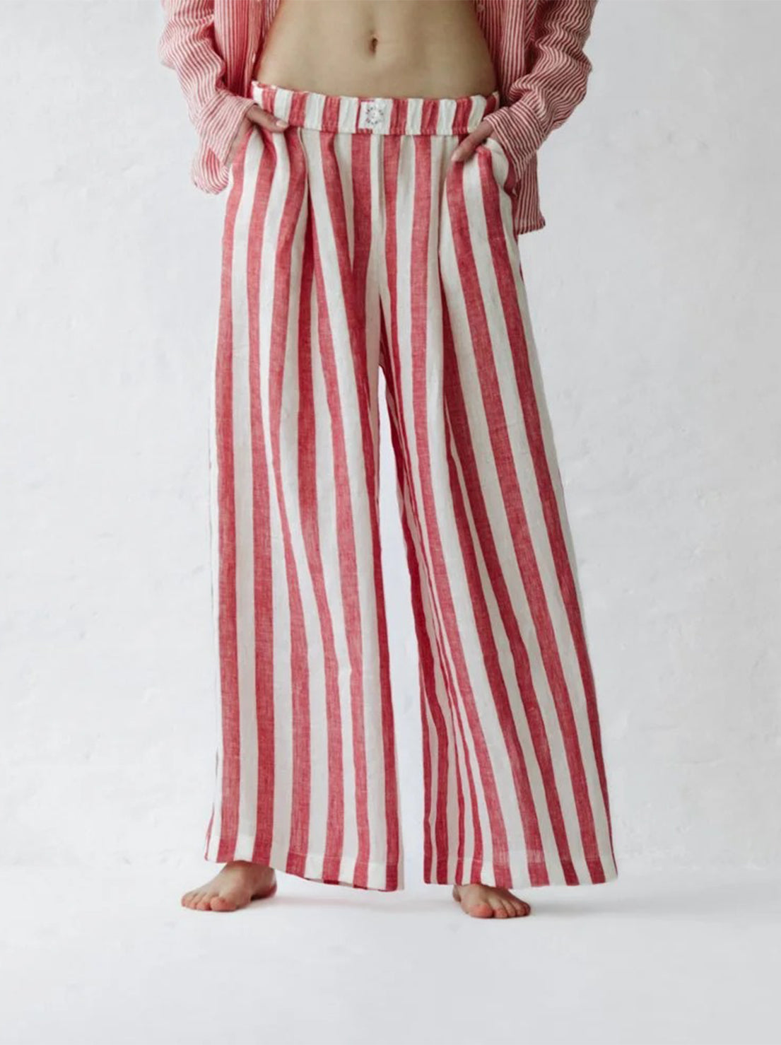 Seaside Tones - Millo Pant - Stripe Red