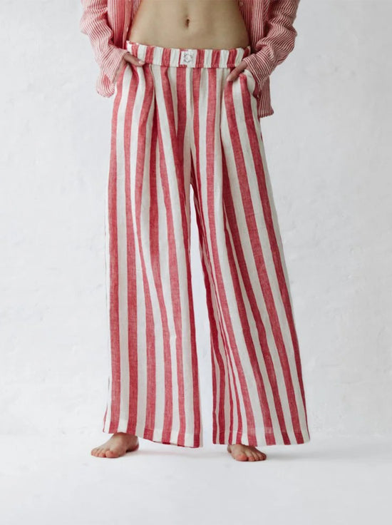 Seaside Tones - Millo Pant - Stripe Red