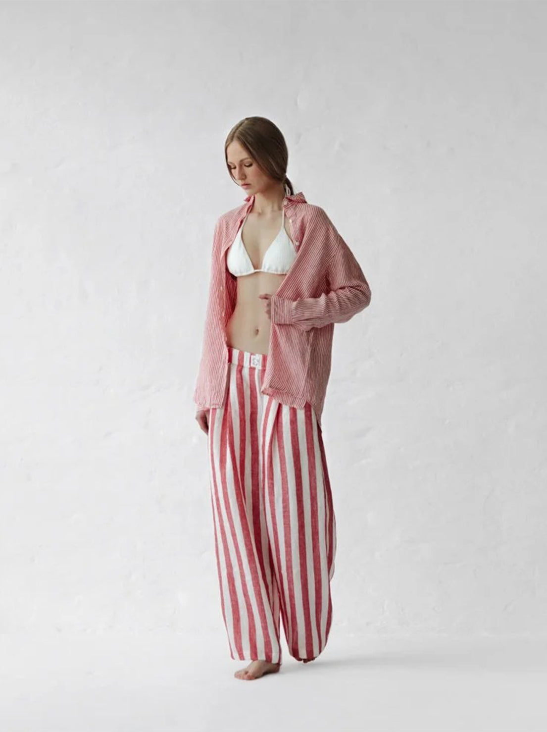 Seaside Tones - Millo Pant - Stripe Red