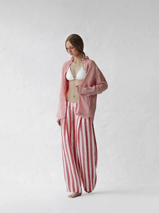 Seaside Tones - Millo Pant - Stripe Red