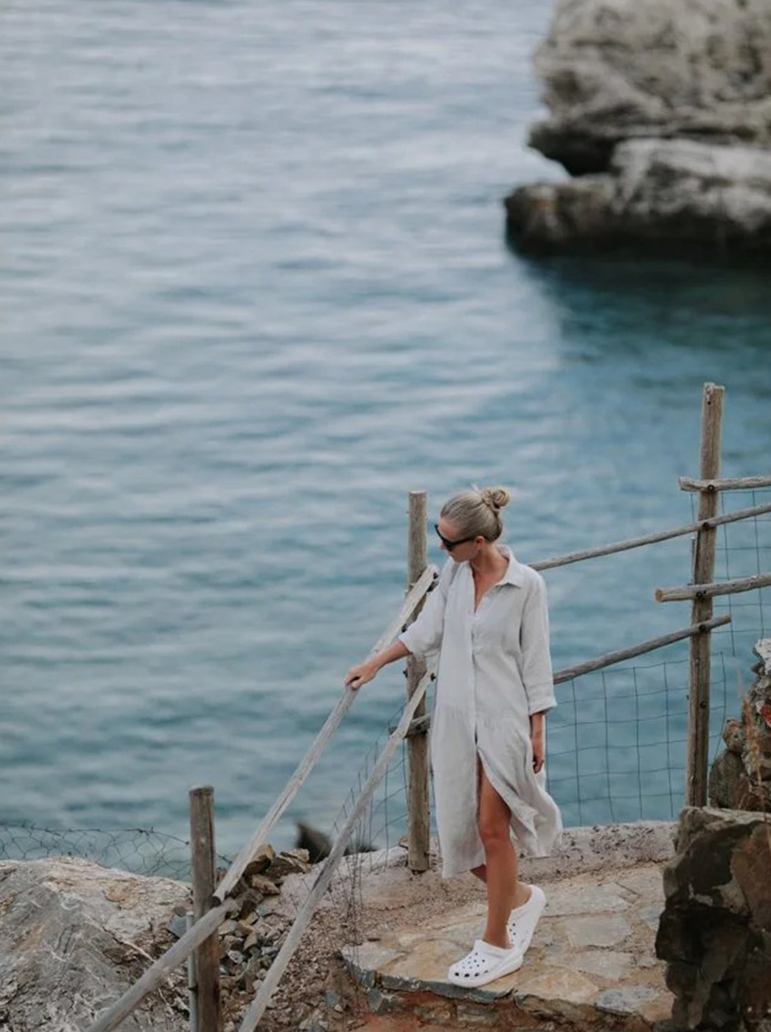Seaside Tones - Oversized Dress - Warm White