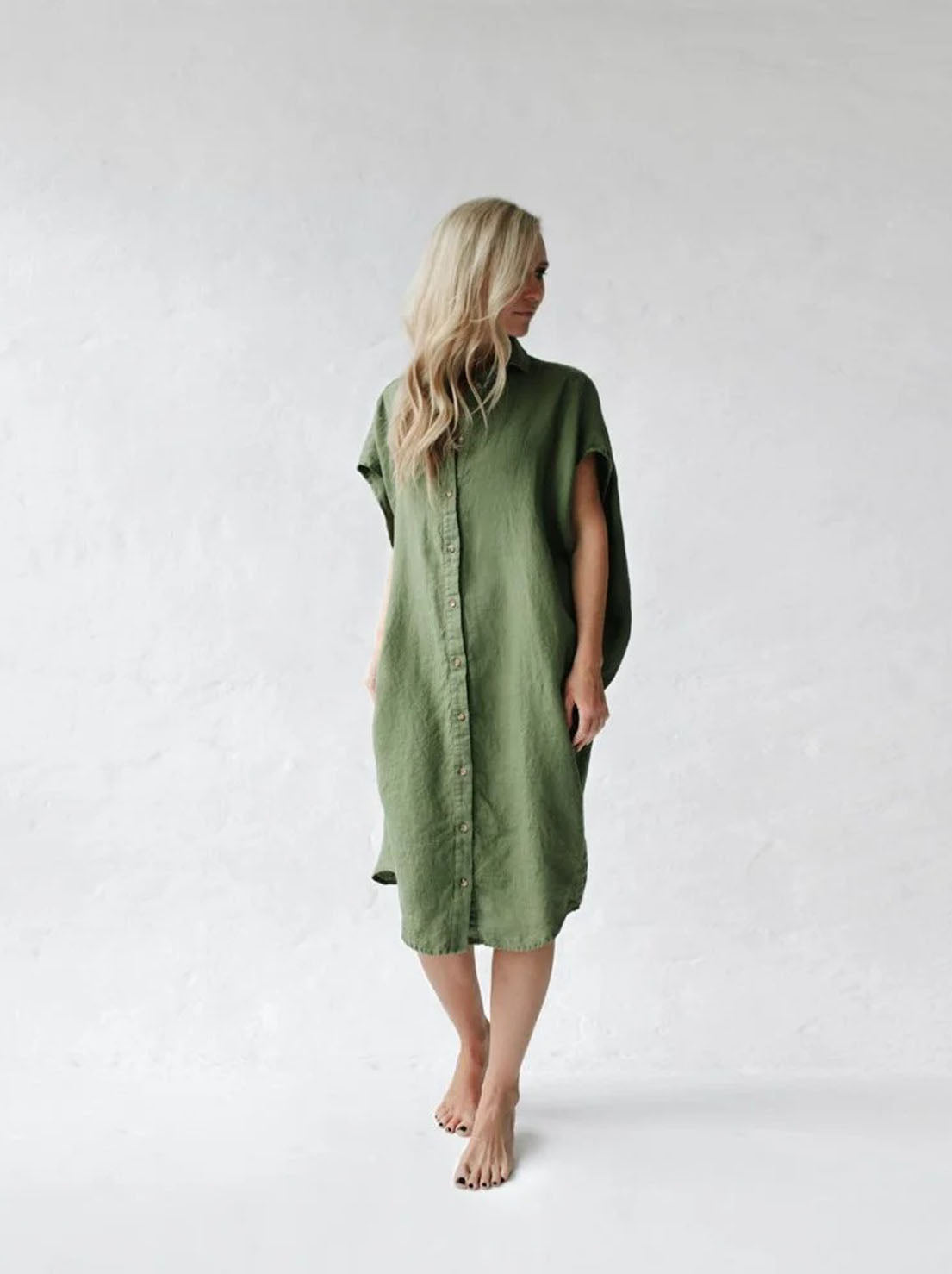 Seaside Tones - Rei Dress - Olive Abicus Seaside Tones - Rei Dress - Olive Abicus