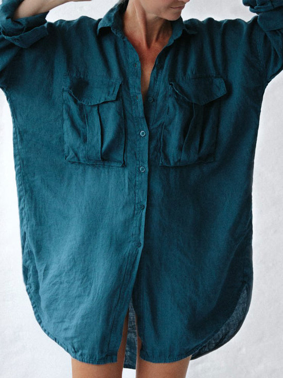 Seaside Tones - Supersized Shirt - Teal