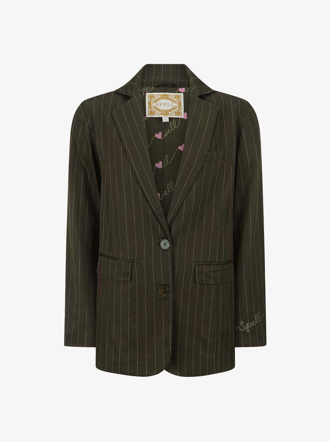 Spell - 1998 Striped Blazer - Espresso Brown