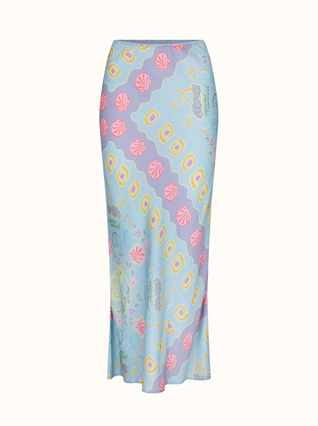 Spell - Aquarius Bias Maxi Skirt - Sky Blue