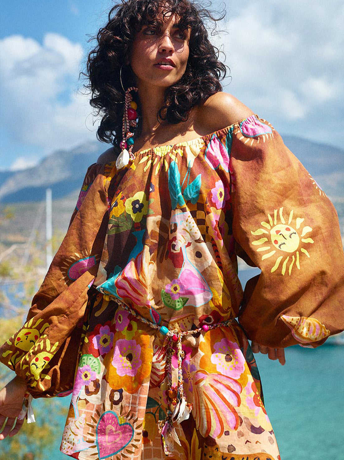 Spell - Birth Of Venus Tunic Dress - Caramel