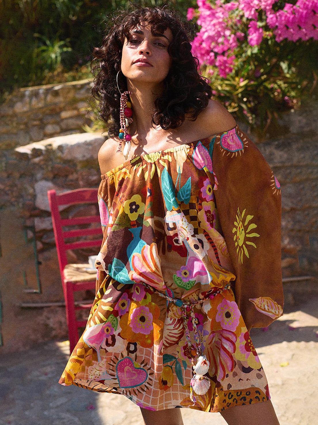 Spell - Birth Of Venus Tunic Dress - Caramel