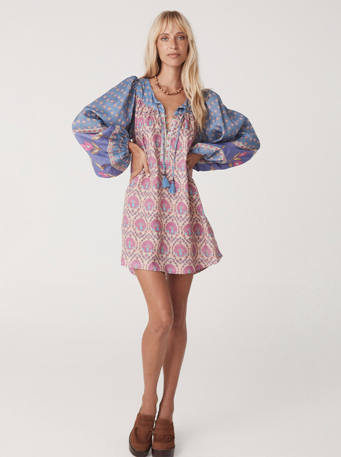 Spell - Chateau Tunic Mini Dress - Lavender