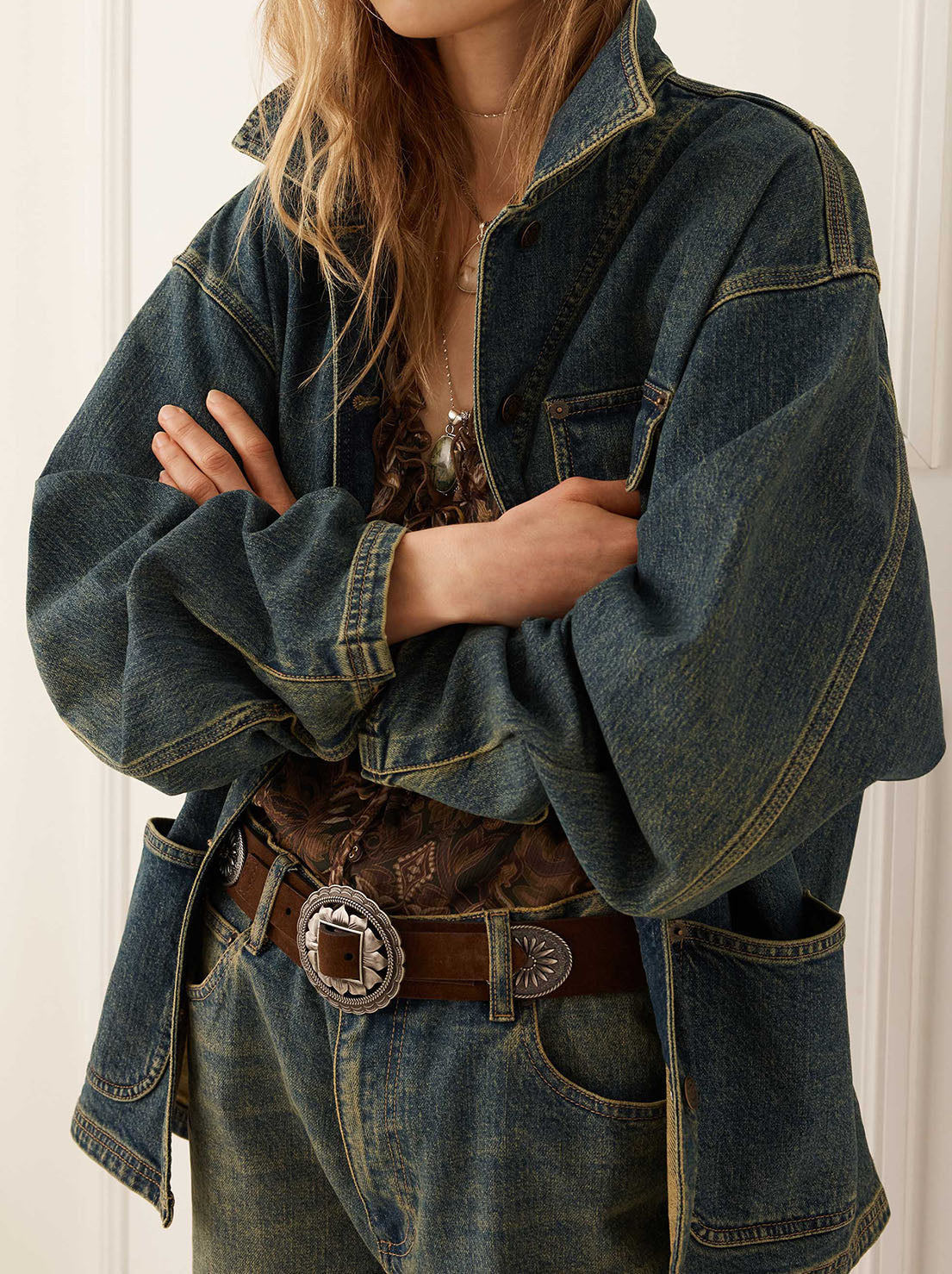 Spell - Drew Denim Jacket - Dirty Indigo Blue
