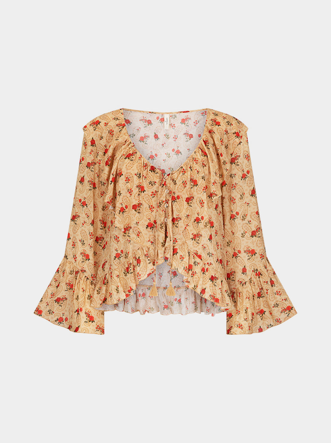 Spell - Fleur Frill Blouse - Butterscotch