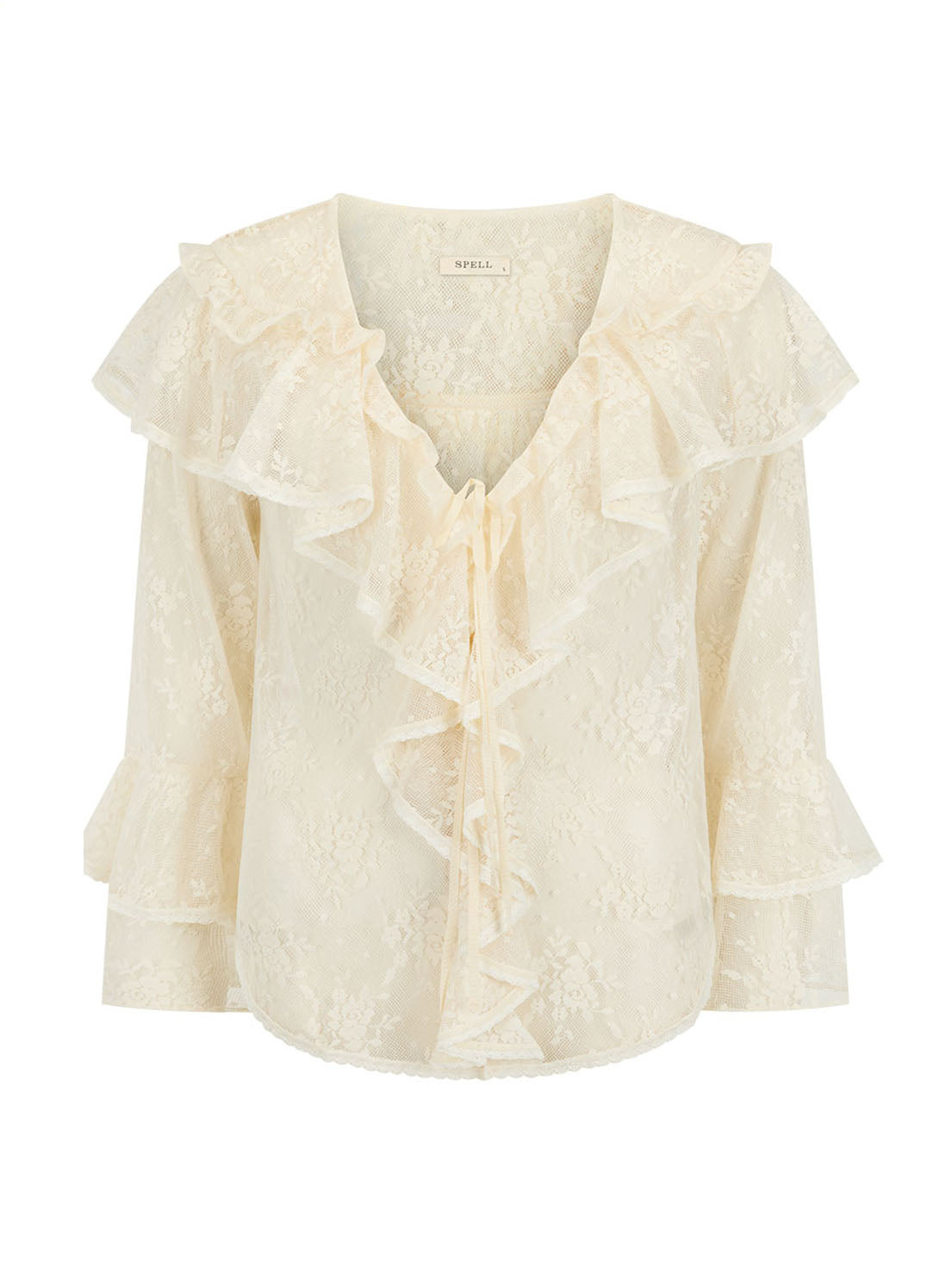 Spell - Labyrinth Lace Blouse - Cloud Cream