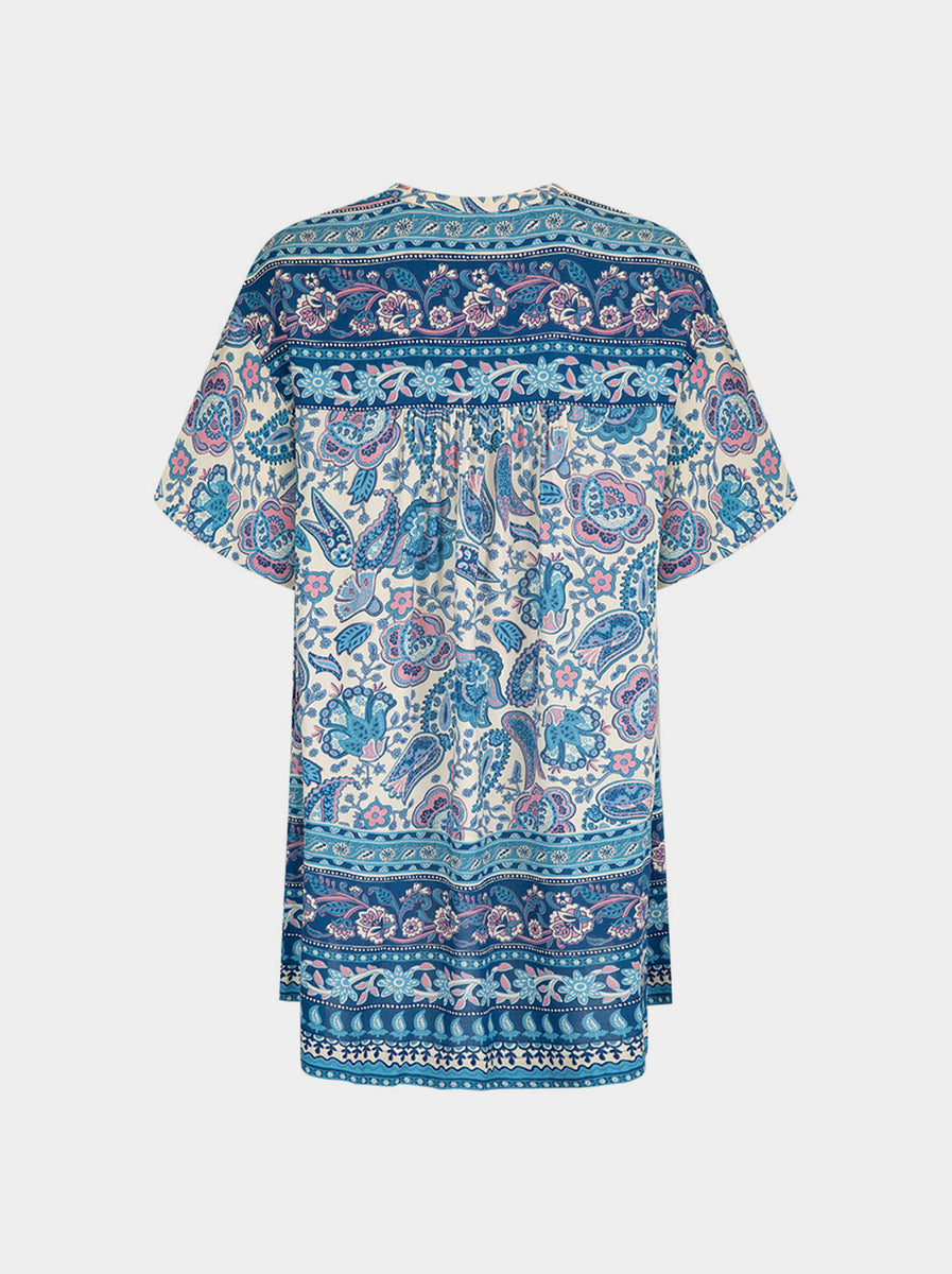 Spell - Marmont Flutter Tunic Dress - Lapis – Abicus