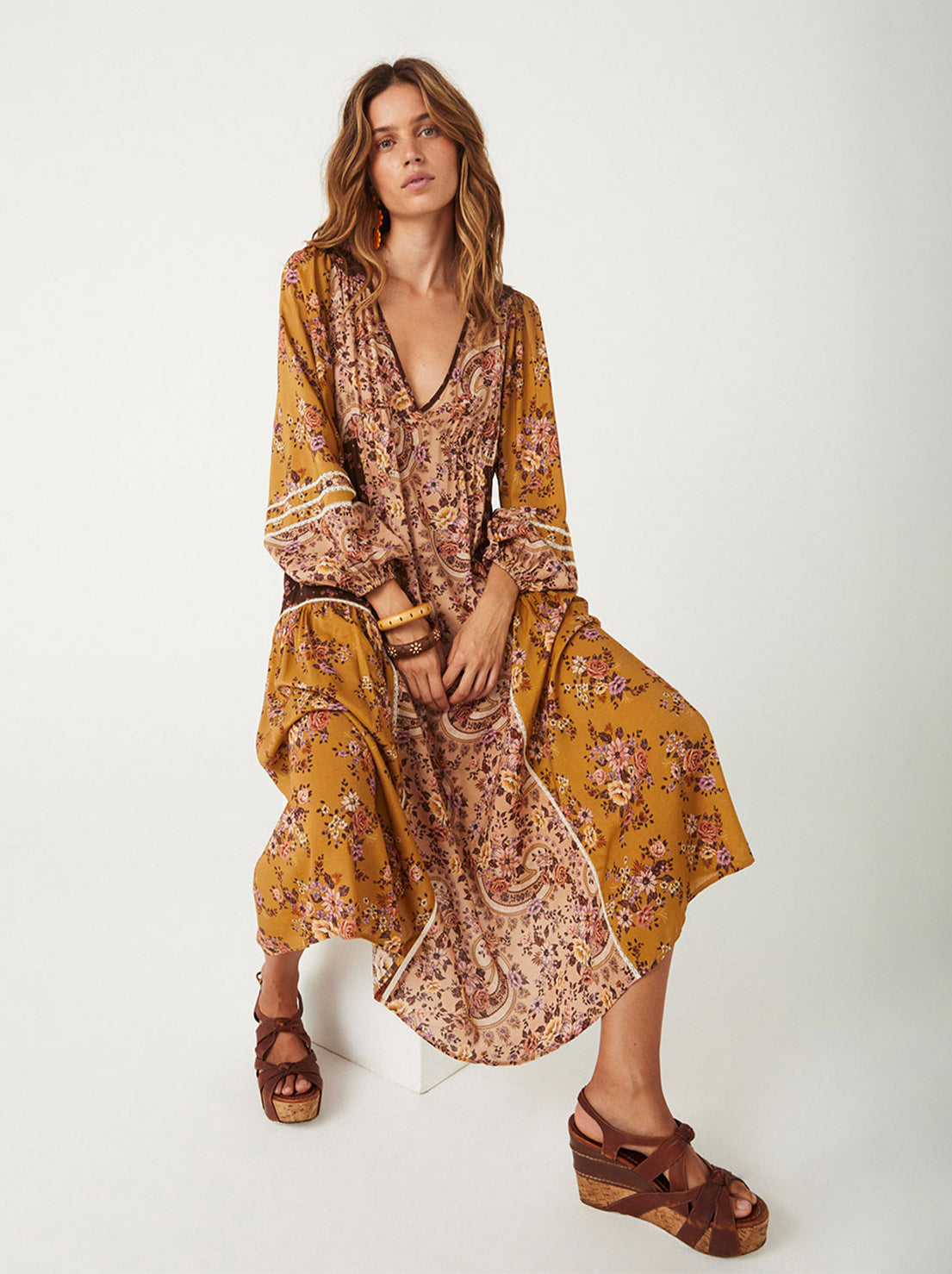 Spell - Melody Midi Dress - Woodstock