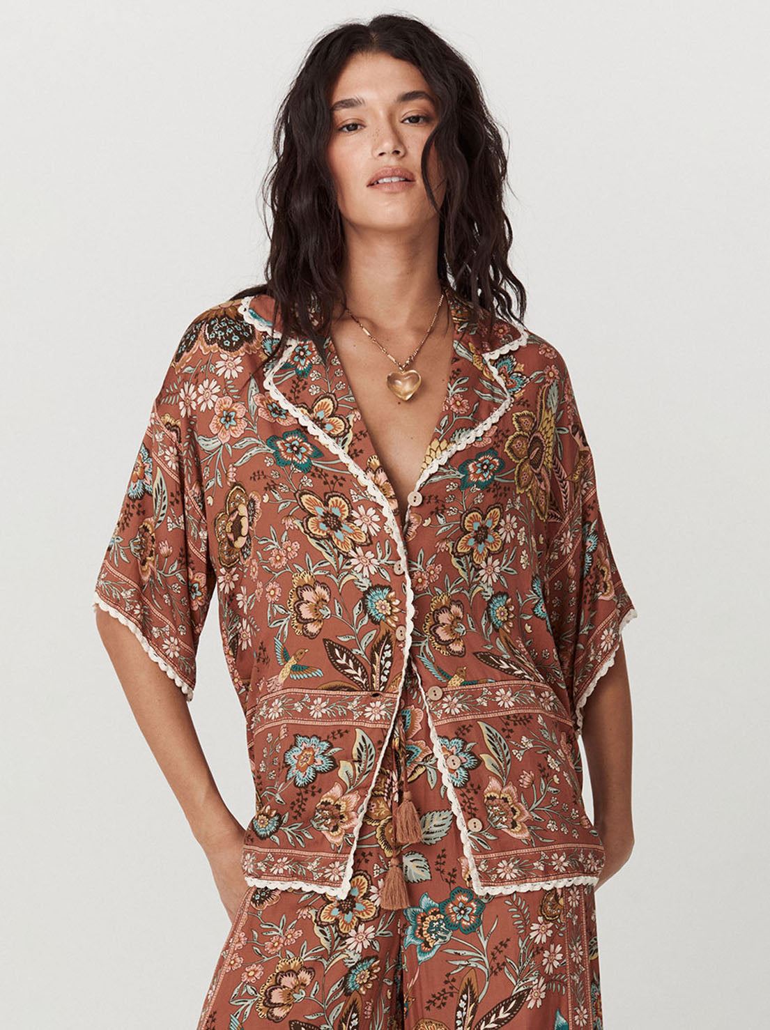 Spell - Mojave Lily Shirt - Amber