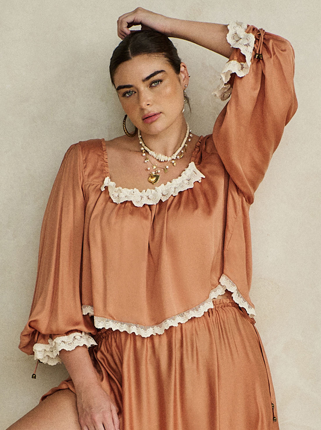 Spell - Poison Peach Blouse - Rose Pink