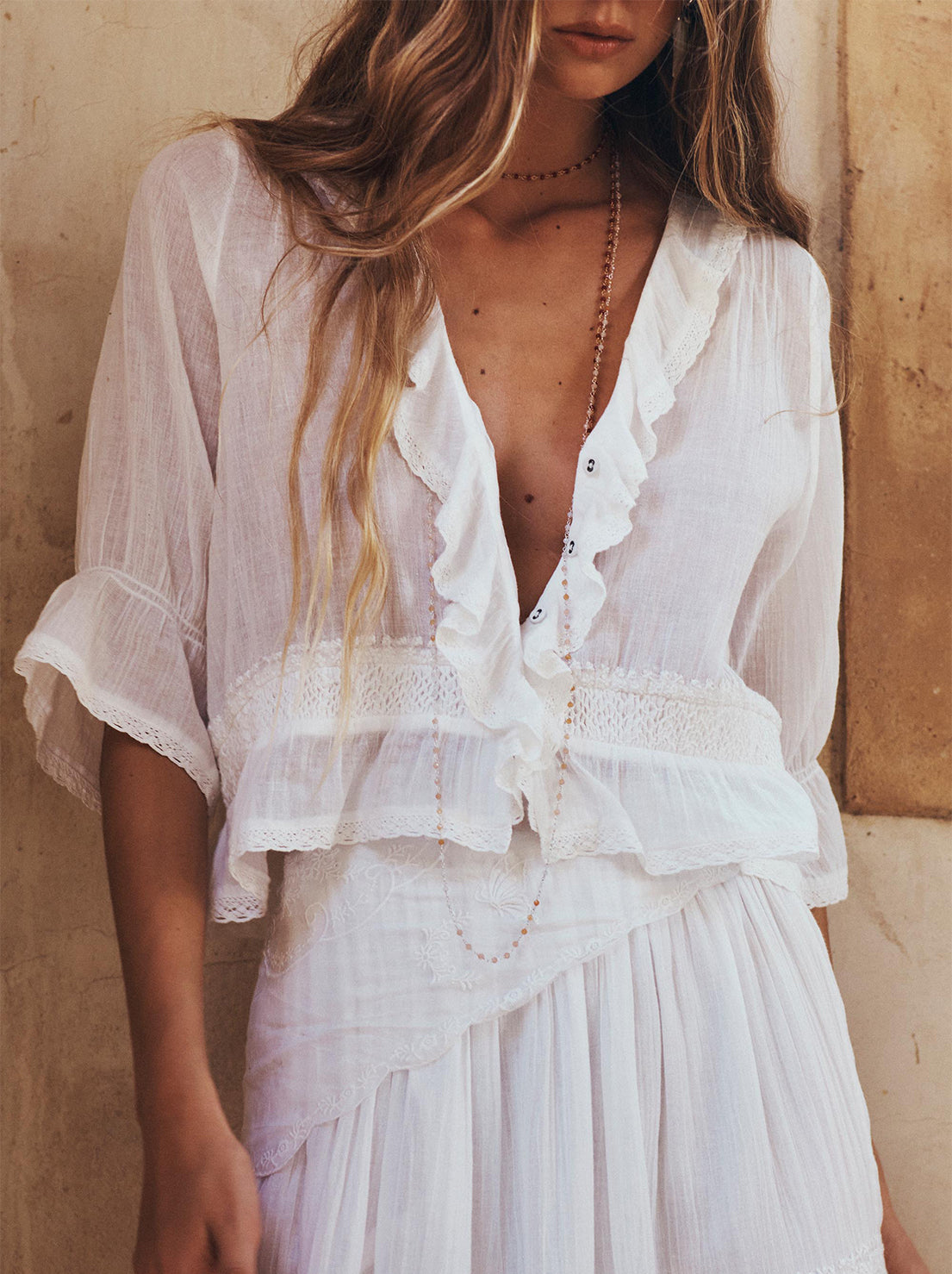 Spell - Prairie Blouse - Whisper White
